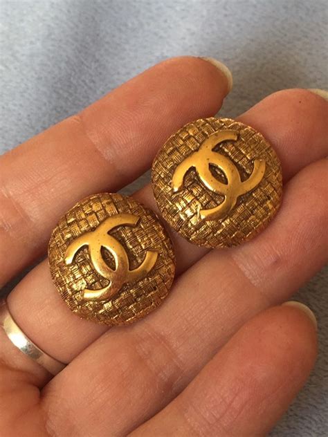 real chanel logo earrings|how to authenticate Chanel earrings.